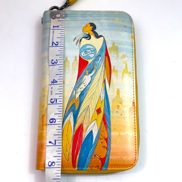 Maxine Noel, Native American artist wristlet, vegan leather, unused - Picture 5 of 7